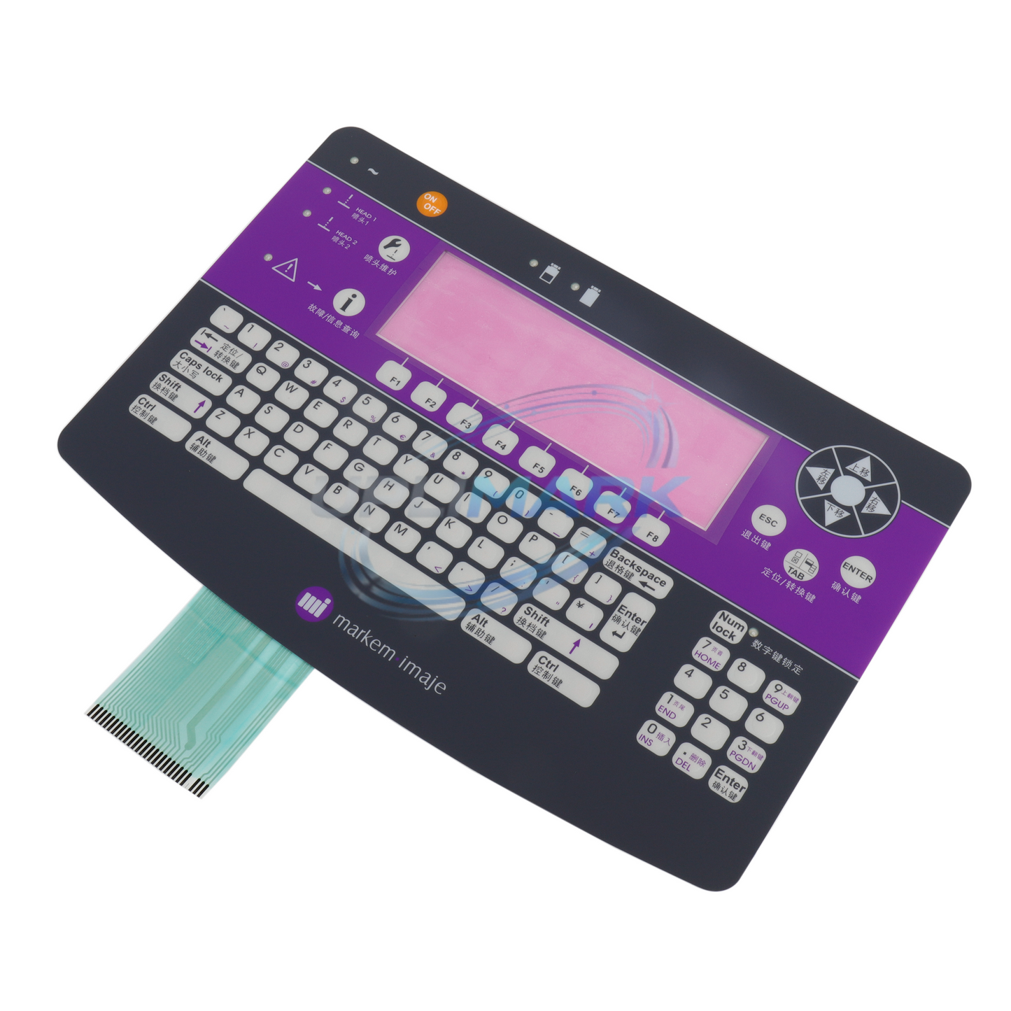 Compatible with Markem-Imaje - MEMBRANE KEYBOARD FOR IMAJE 9040